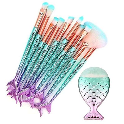 Wholesale high quality custom logo mini  eco-friendly 11 pcs set makeup brush Set eyeshadow Eyeliner Blush Brushes