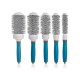 Ceramic Ion Comb Professional Salon Hair Brush Hair Styling Hairbrush Hairdressing Comb Round Curly Hair Rollers Tools Blue