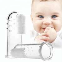 Baby Tooth Brush Oral Massager Teether Infant Soft Finger Teething Brush for Tooth Cleaning