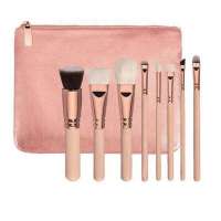 wholesale price popular makeup brishes 8pcs Goat Hair Pink makeup brush sets makeupbrushes