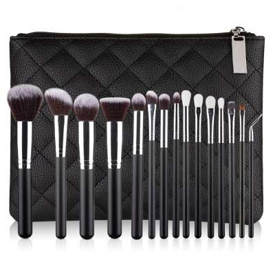 New Multi - function 15 Makeup Set Wooden Handle Nylon Hair Makeup Brush